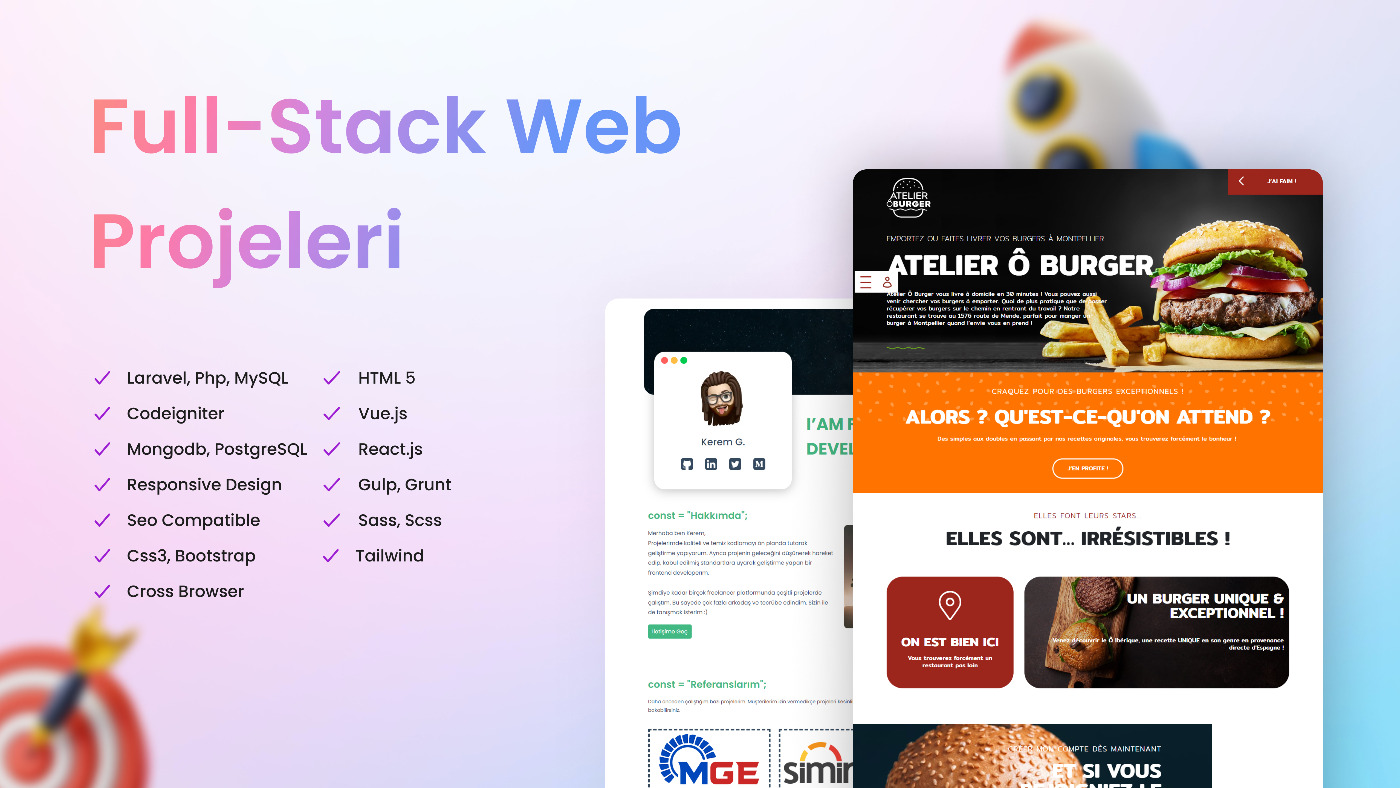 Modern Web Yazılım Hizmeti | React, Laravel, Node.js ile Profesyonel Çözümler